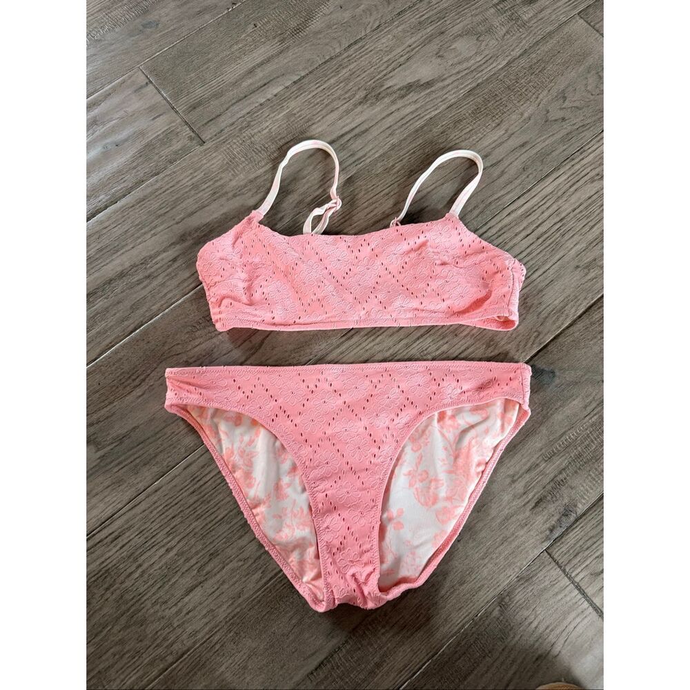 Aerie Pink Eyelet Lace Large Bikini